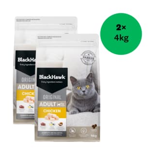 Black Hawk Original Adult Chicken Dry Cat Food - 8kg (2x4kg bags)