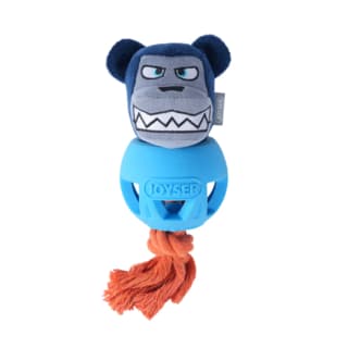 JOYSER Cageball Bear Rubber Ball Dog Toy - Blue