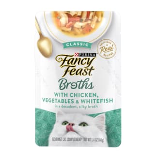 Fancy Feast Broths Chicken Veggies & Whitefish Wet Cat Food - 40g