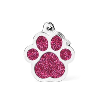 My Family Shine Cat and Dog Paw Tag - Large, Pink