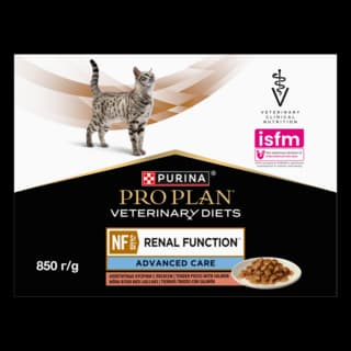 PRO PLAN Veterinary Diet Feline NF Renal Function Advanced Care Salmon Wet Cat Food Pack - Pack (10 x 85g)