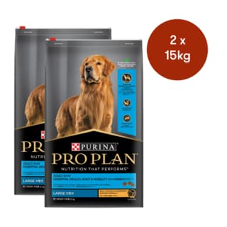 Pro Plan Adult Large Breed Chicken Dry Dog Food - 30kg (2x 15kg bags)
