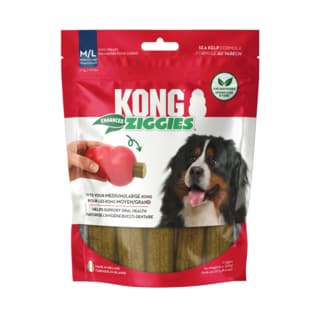 KONG Ziggies Enhanced Dog Treat - Medium/Large - 5 Pack