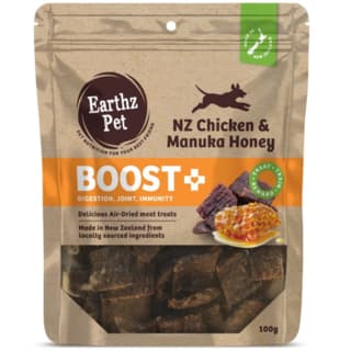 Earthz Pet BOOST+ Chicken & Manuka Honey Air Dried Dog Treats - 200g (2 x 100g)