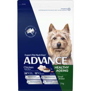 ADVANCE Senior 8+ Small Breed Healthy Ageing Chicken & Rice Dry Dog Food - 3kg