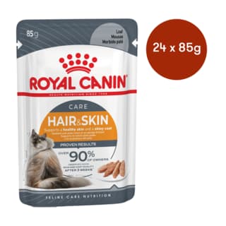 Royal Canin Hair & Skin Loaf Adult Wet Cat Food - 85g x 24