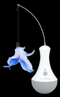 Aclium Spinning Tumbler With Teaser Cat Toy - White
