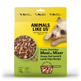 Animals Like Us Meal or Mixer Grass-Fed Lamb & Lamb Tripe Freeze Dried Dog Food - 140g