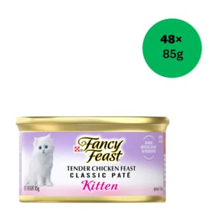 Fancy Feast Classic Pate Kitten Tender Chicken Feast Wet Cat Food - 85g x 48