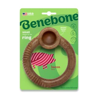 Benebone Bacon Ring Dog Chew Toy - Large