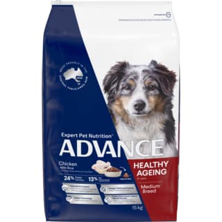 ADVANCE Senior 6+ Medium Breed Healthy Ageing Chicken & Rice Dry Dog Food - 15kg