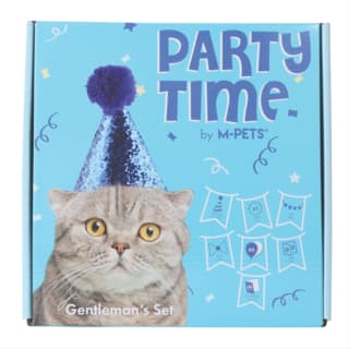 M-PETS Party Time Gentleman Birthday Party Pack For Cats - 9 Pack