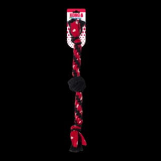 KONG Signature Dual Knot Rope with Ball Dog Toy - Large