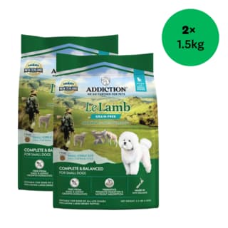 Addiction Grain-Free Le Lamb Small Breed Dry Dog Food - 3kg (2 x 1.5kg bags)