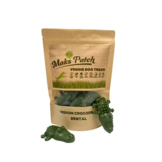 Mak's Patch Dental Crocodile Dog Treats - Medium - 12 Pack