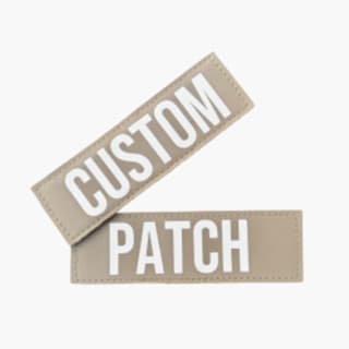 Dog Friendly Co. Premium Dog Custom Name Patch - Fits Small to Extra Large Harness, Brown