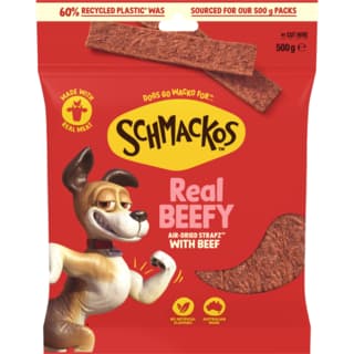 Schmackos Strapz with Beef Dog Treats - 500g
