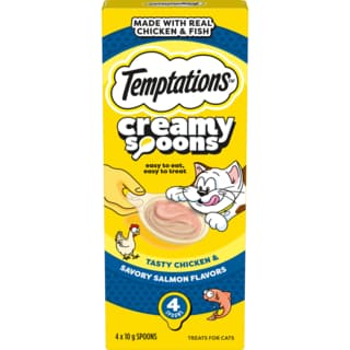 Temptations Creamy Spoons Chicken & Salmon Cat Treats - 40g