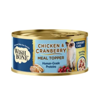 Wishbone Chicken & Cranberry Urinary Care Wet Cat Food Topper - 85g x 12