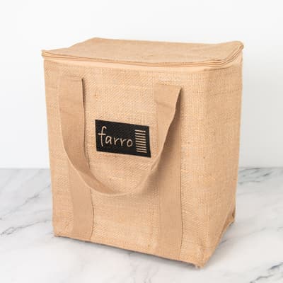 Farro Natural Jute Chiller Bag