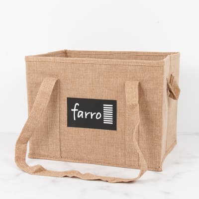 Farro Jute Shopping Bag With Straps