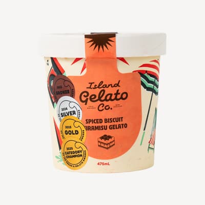 Island Gelato Co Spiced Biscuit Tiramisu Gelato 475ml
