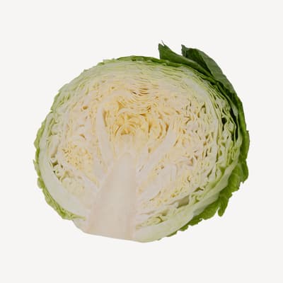 Green Cabbages Half