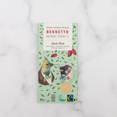 Bennetto Chocolate Block Dark Mint 80g