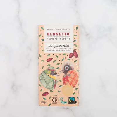Bennetto Chocolate Block Orange with Chilli 80g