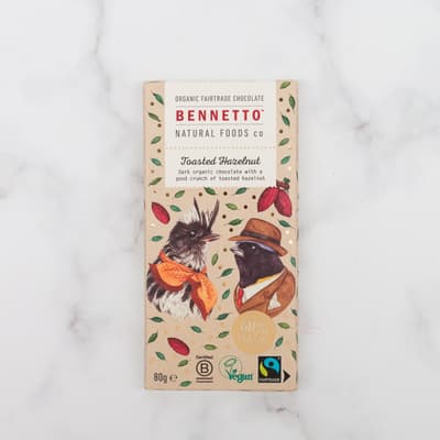 Bennetto Chocolate Block Toasted Hazelnut 80g