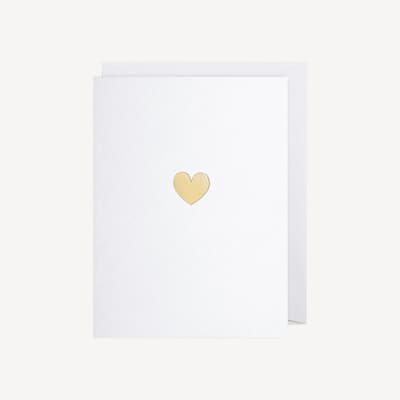 Oxted Gold Heart Small Card