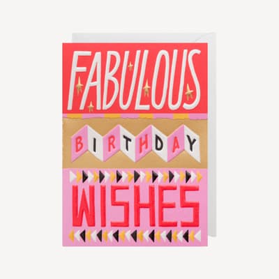 Oxted Fabulous Birthday Wishes Large Card