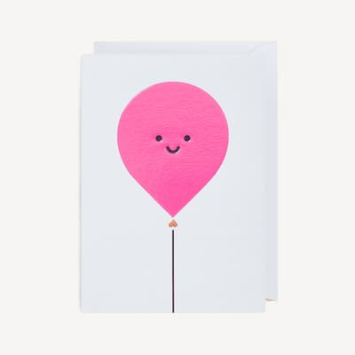 Oxted Big Pink Balloon Large Card