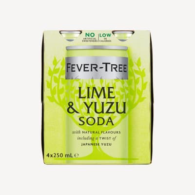 Fever Tree Lime & Yuzu Soda Can 4 Pack