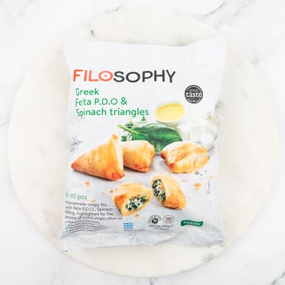 Filosophy Feta Spinach Filo Mini Triangles 500g