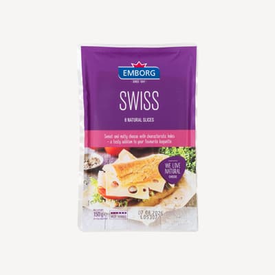 Emborg Swiss Sliced Cheese 150g