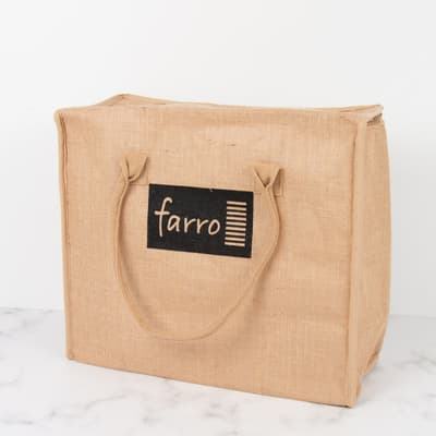 Farro Large Natural Jute Chiller Bag