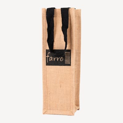 Farro Jute Single Wine Bag