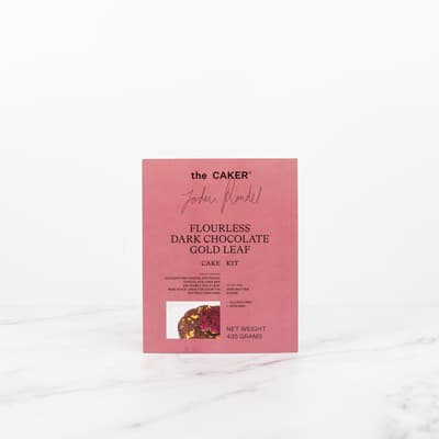 The Caker Flourless Dark Chocolate Gold Leaf Cake Kit 435g