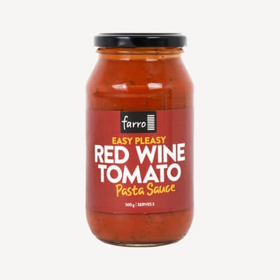 Farro Kitchen Red Wine Tomato Pasta Sauce 500g