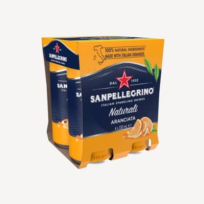 San Pellegrino Naturali Aranciata Dolce Can 4 Pack
