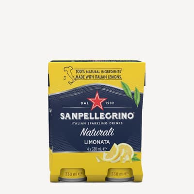 San Pellegrino Naturali Limonata Can 4 Pack
