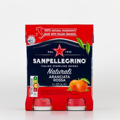 San Pellegrino Naturali Aranciata Rossa Can 4 Pack