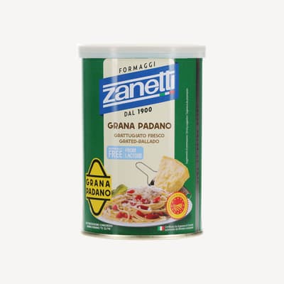 Zanetti Grana Padano Tin Grated Cheese 160g