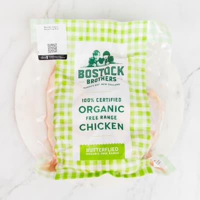 Bostock Organic Butterflied Chicken 1.35 Kg