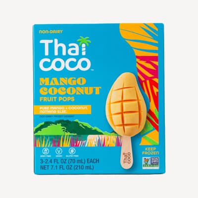 Thai Coco Fruit Pops Mango Coconut 3pk