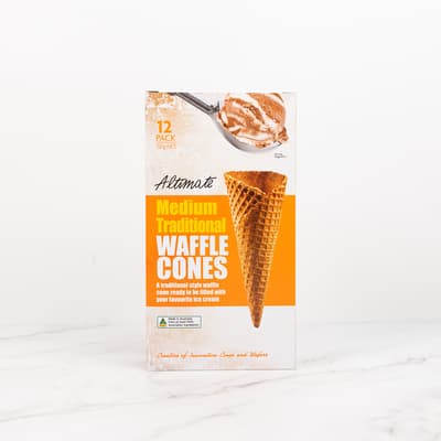 Waffle Medium Serve Cones 12 Pack