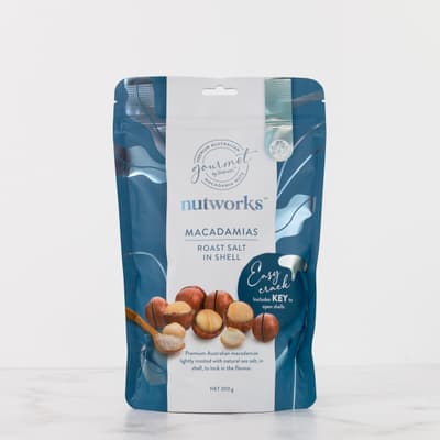 Nutworks Easy Crack Roast Salt Macadamia In Shell 200g