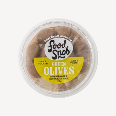 Food Snob Green Olives with Orange and Coriander 120g