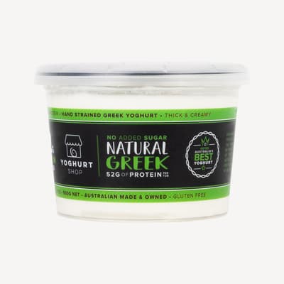 The Yoghurt Shop Unsweetened Greek Yoghurt 500g